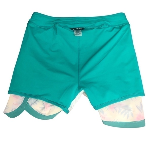 New Hawaiian Floral Pickle Ball Golf Skort Pockets Plus LANDS' END Women’s 16 W - Picture 6 of 11